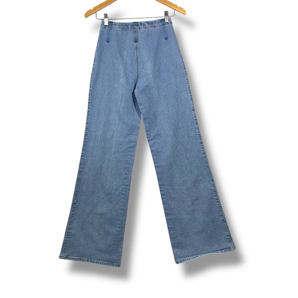 Atlantic Exclusive Wide Leg Jeans 26x32 Womens High Waist Denim Blue Y2K - Picture 4 of 8